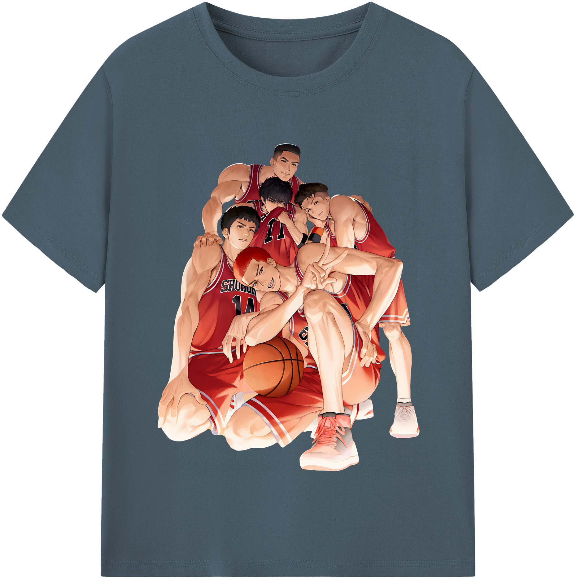 （画像用） SLAM DUNK／スラムダンク 綿100％半袖Tシャツ（フロントプリント）